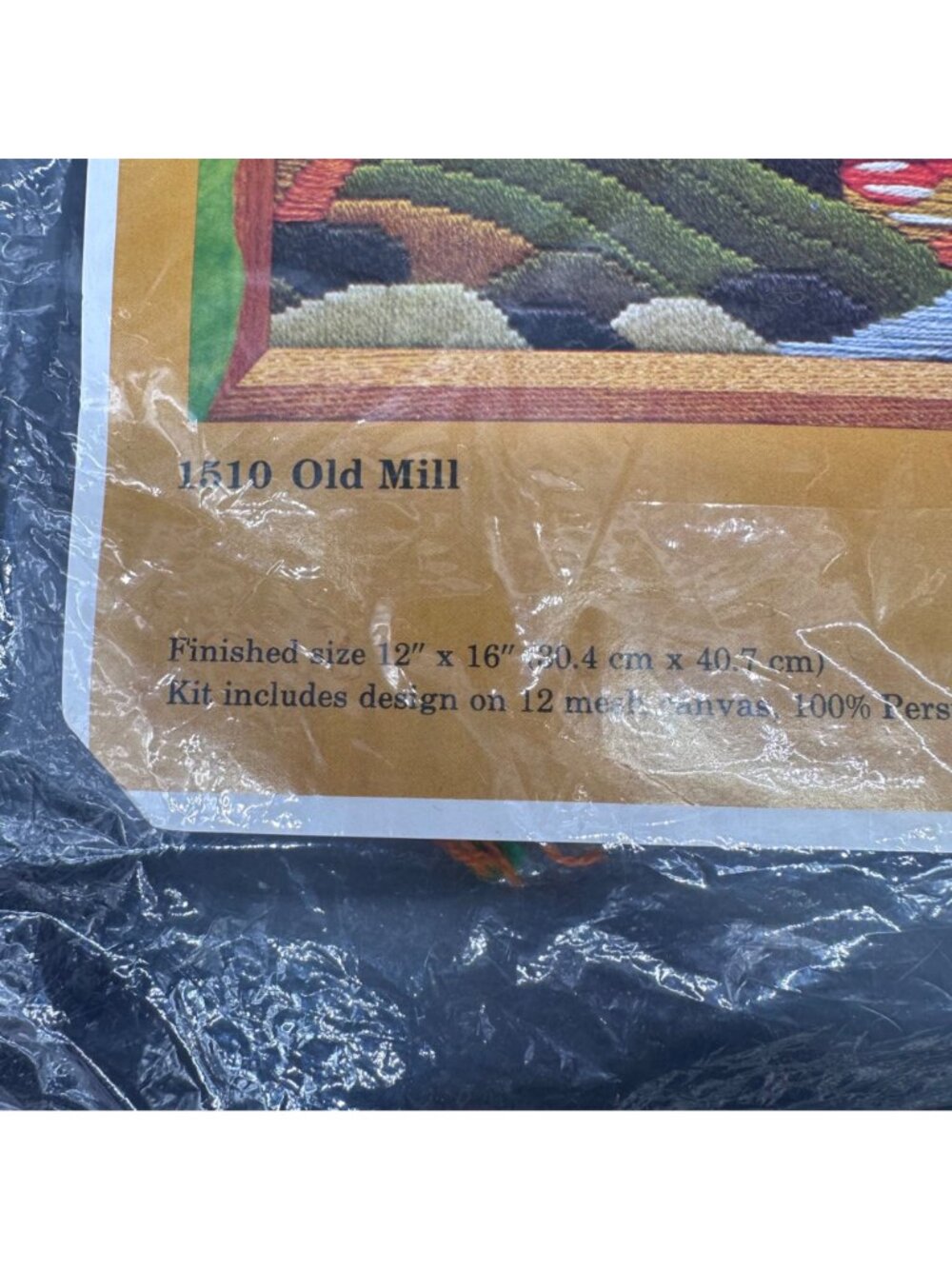 Vintage Crewel Embroidery Kit Creative Circle Old Mill 1981 Farmhouse Fiber Art - Picture 5 of 6